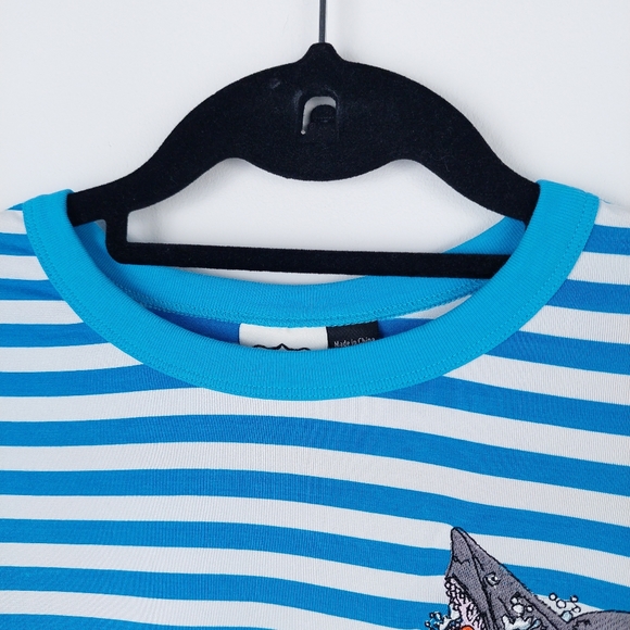 Joanie Striped Shark Top Size Small - Picture 2 of 14